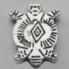 Bead Zinc Alloy Jewelry Findings Lead-free, Turtle 14x12mm Hole:1mm, Sold by Bag