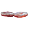 Dichroic Plastic Beads, Twist Oval 13x5mm Hole:1mm, Sold by Bag