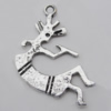 Pendant Zinc Alloy Jewelry Findings Lead-free, 31x23mm Hole:2mm, Sold by Bag