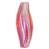 Dichroic Plastic Beads, 18x6mm Hole:2mm, Sold by Bag