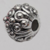 Bead Zinc Alloy Jewelry Findings Lead-free, 8x10mm Hole:3mm, Sold by Bag