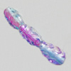 Dichroic Plastic Beads, 10x4mm Hole:0.2mm, Sold by Bag
