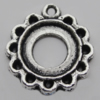 Pendant Zinc Alloy Jewelry Findings Lead-free, 17x15mm Hole:1mm, Sold by Bag