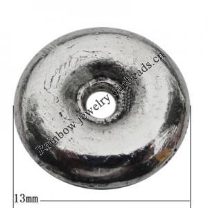 Donut Zinc Alloy Jewelry Findings Lead-free, 13mm, Hole:3mm, Sold by Bag