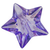 Transparent Acrylic Beads, Faceted Star 50x50mm Hole:2mm, Sold by Bag