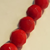 16-Inch Coral Beads, Faceted Round 8mm Hole:0.1mm, Sold by Strands