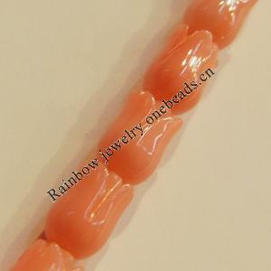 16-Inch Coral Beads, 9x6mm Hole:0.1mm, Sold by Strands