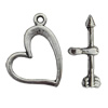 Clasp Zinc Alloy Jewelry Findings Lead-free, Loop:13x18mm, Bar:18x5mm Big Hole:1mm, Sold by Bag