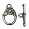 Clasp Zinc Alloy Jewelry Findings Lead-free, Loop:12x18mm, Bar:20x13mm Big Hole:2mm Small Hole:1.5mm, Sold by Bag
