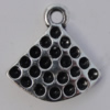 Pendant Zinc Alloy Jewelry Findings Lead-free, 15x14mm Hole:2mm, Sold by Bag
