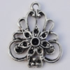 Pendant Zinc Alloy Jewelry Findings Lead-free, 23x18mm Hole:2mm, Sold by Bag