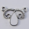 Connector Zinc Alloy Jewelry Findings Lead-free, 21x15mm Hole:2mm, Sold by Bag