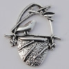 Pendant Zinc Alloy Jewelry Findings Lead-free, 23x20mm, Sold by Bag