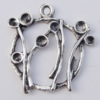 Pendant Zinc Alloy Jewelry Findings Lead-free, 24x23mm Hole:2mm, Sold by Bag