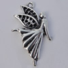 Pendant Zinc Alloy Jewelry Findings Lead-free, 30x18mm Hole:2mm, Sold by Bag