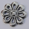 Pendant Zinc Alloy Jewelry Findings Lead-free, Flower 20mm, Sold by Bag