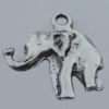 Pendant Zinc Alloy Jewelry Findings Lead-free, Elephant 17x18mm Hole:2mm, Sold by Bag