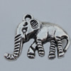 Pendant Zinc Alloy Jewelry Findings Lead-free, Elephant 20x16mm Hole:1.5mm, Sold by Bag