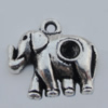 Pendant Zinc Alloy Jewelry Findings Lead-free, Elephant 19x17mm Hole:2mm, Sold by Bag
