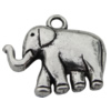 Pendant Zinc Alloy Jewelry Findings Lead-free, Elephant 20x18mm Hole:2.5mm, Sold by Bag