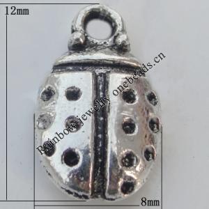 Pendant Zinc Alloy Jewelry Findings Lead-free, 8x12mm Hole:1.5mm, Sold by Bag
