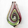 Lampwork Pendant For Earring, Leaf, 16x30mm, Hole:About 4mm, Sold by PC