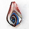 Lampwork Pendant For Earring, Leaf, 16x30mm, Hole:About 4mm, Sold by PC