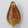 Lampwork Pendant For Earring, Leaf, 16x30mm, Hole:About 4mm, Sold by PC