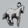 Pendant Zinc Alloy Jewelry Findings Lead-free, Horse 13x20mm Hole:2mm, Sold by Bag