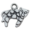 Pendant Zinc Alloy Jewelry Findings Lead-free, Animal 18x16mm Hole:2.5mm, Sold by Bag