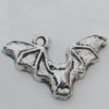 Pendant Zinc Alloy Jewelry Findings Lead-free, Bat 23x15mm Hole:1.5mm, Sold by Bag