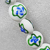 Lampwork Beads, Flat Round 20mm Hole:About 1.5mm, Sold by PC