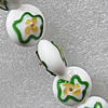 Lampwork Beads, Flat Round 20mm Hole:About 1.5mm, Sold by PC