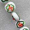 Lampwork Beads, Flat Round 20mm Hole:About 1.5mm, Sold by PC