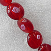 Silver Foil Lampwork Beads, Flat Round 20mm Hole:About 1.5mm, Sold by PC