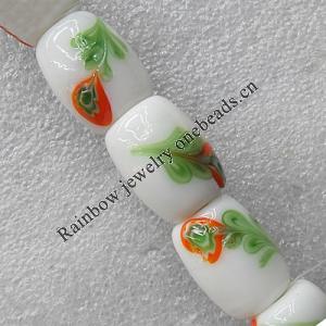 Lampwork Beads, Column 18x24mm Hole:About 2mm, Sold by PC