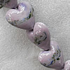 Lampwork Beads, Heart 35mm Hole:About 1.5mm, Sold by PC