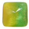 Resin Cabochons, No Hole Headwear & Costume Accessory, Faceted Square，The other side is Flat 14mm, Sold by Bag