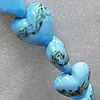 Lampwork Beads, Heart 35mm Hole:About 1.5mm, Sold by PC