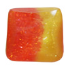 Resin Cabochons, No Hole Headwear & Costume Accessory, Faceted Square，The other side is Flat 14mm, Sold by Bag