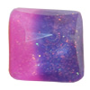 Resin Cabochons, No Hole Headwear & Costume Accessory, Faceted Square，The other side is Flat 14mm, Sold by Bag