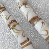 Gold Sand Lampwork Beads, Column 10x20mm Hole:About 2mm, Sold by PC