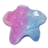 Resin Cabochons, No Hole Headwear & Costume Accessory, Faceted Star，The other side is Flat 14mm, Sold by Bag