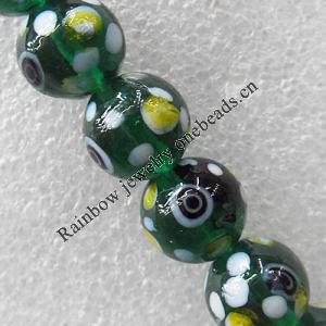 Lampwork Beads, Round 14mm Hole:About 1.5mm, Sold by PC