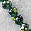 Lampwork Beads, Round 14mm Hole:About 1.5mm, Sold by PC