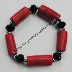 Coral Bracelet, Length:7.1-Inch 10x8mm-22x11mm, Sold by Group