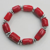 Coral Bracelet, Length:7.1-Inch 8mm-15x10mm, Sold by Group