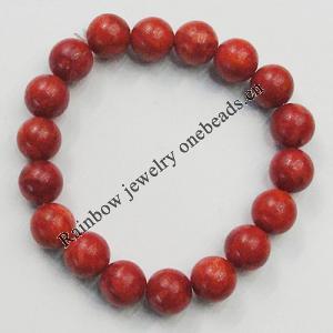 Coral Bracelet, Length:7.1-Inch 10mm, Sold by Group