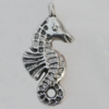 Pendant Zinc Alloy Jewelry Findings Lead-free, 11x23mm Hole:2mm, Sold by Bag