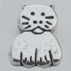 Bead Zinc Alloy Jewelry Findings Lead-free, Cat 8x11mm Hole:1mm, Sold by Bag